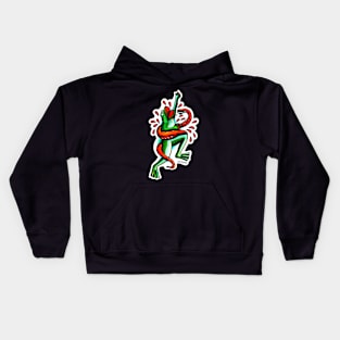 Frog and Snake battle to the death! Kids Hoodie